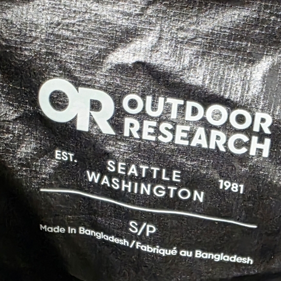NWT Outdoor Research Black Men's Helium Wind Hoodie Windbreaker S Jacket OR New - Picture 8 of 10